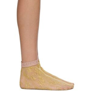 Gucci Gold Lace Mini Flirt Socks